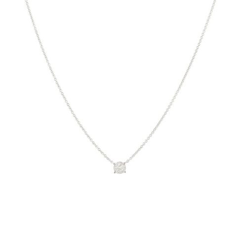 Lux | Necklace White Gold with Diamonds small Pavé | 45cm 