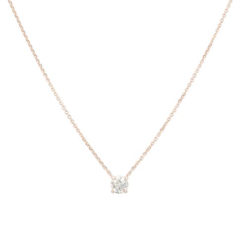 Lux | Necklace Solitaire Pink Gold | Diamond 0,30ct