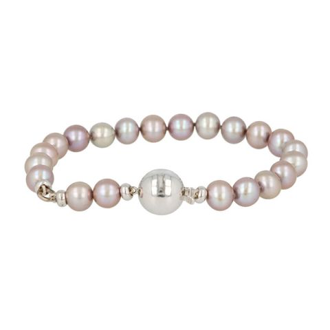 Sundrops | Bracelet White Gold | Pearl grey