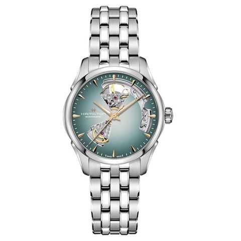 Hamilton Jazzmaster Open Heart Turquoise Automatic Steel H32215143