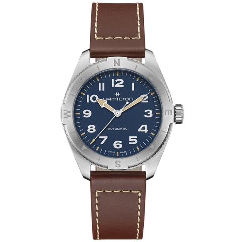 Hamilton khaki field expedition Leather Blue | 41mm H70315540