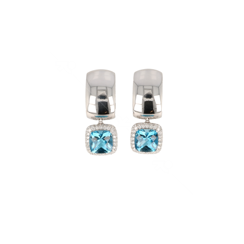 Varivello | White Gold | London Blue Topaz - Diamonds