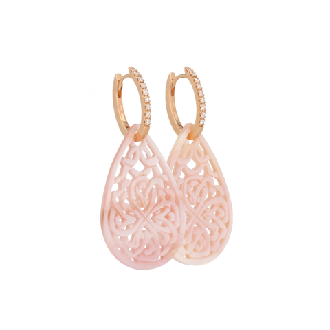 Varivello Set | Pink Gold Fine Large Diamonds | Mother of Pearl