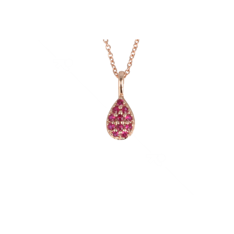 Yeva | Pink Gold Pendant | Ruby