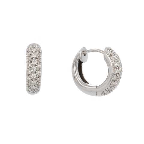 Be | Earrings White Gold | Diamonds Pavé
