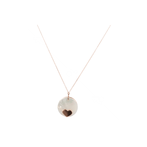 Sundrops | Necklace Pink Gold | Diamonds - Mother of Pearl