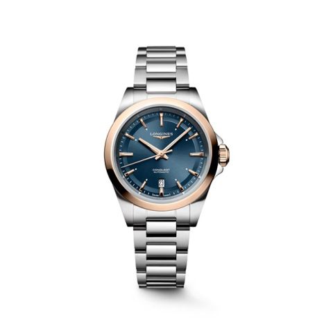 Longines Conquest Blue 18k Pink gold Cap | 30mm L3.320.5.92.6