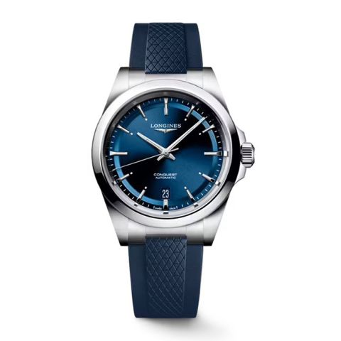 Longines Conquest Blue rubber | 38mm L3.720.4.92.9
