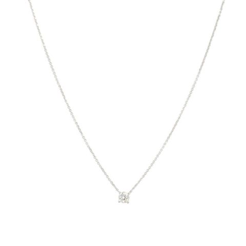 Lux | Necklace Solitaire 14 Carat White Gold | Diamond 0.26ct