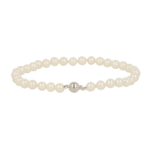 Sundrops | Bracelet White Gold | Pearl 5mm