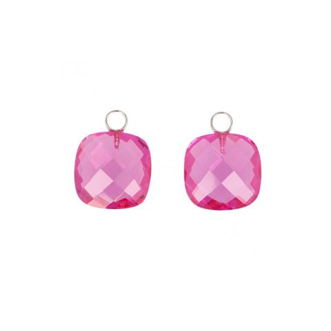 Varivello Pendants | Ruby Pink Synthetic | 13 x 13 mm