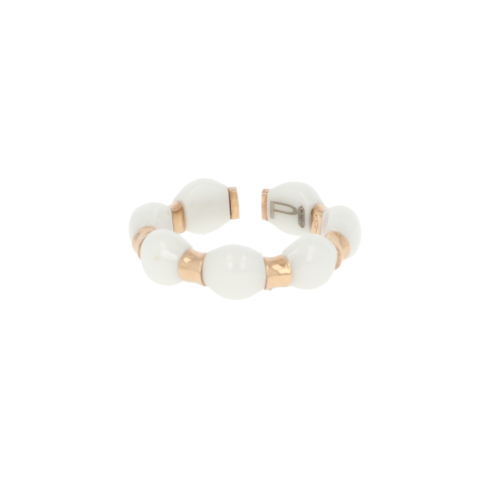 Sundrops | Ring Rose Gold | White Ceramic 