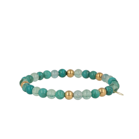 Sundrops | Bracelet Yellow gold | Chrysokoll - Fluorit