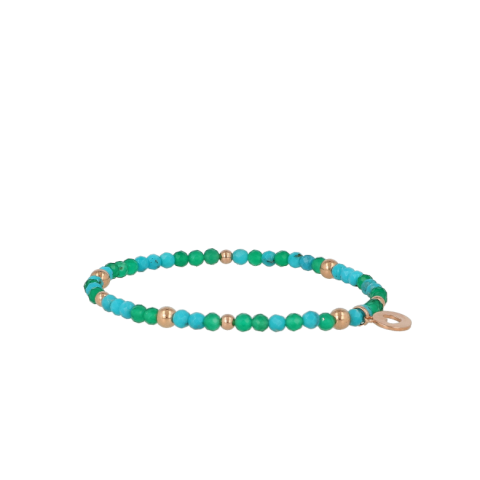 Sundrops | Bracelet Pink gold | Agaat - Turquoise