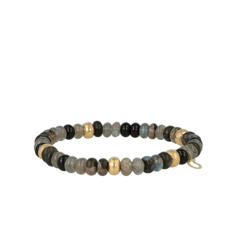 Sundrops | Bracelet Yellow gold | Onyx- Labrodorite-Rhyolith