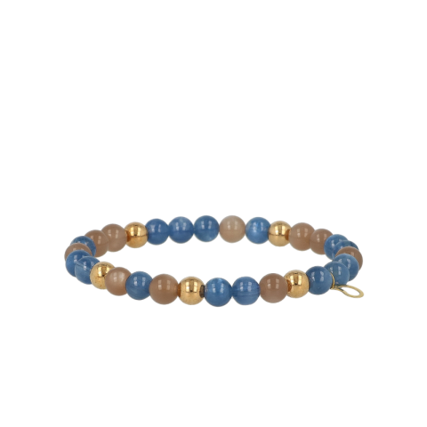 Sundrops | Bracelet Yellow gold | Moonstone - Kyanite 