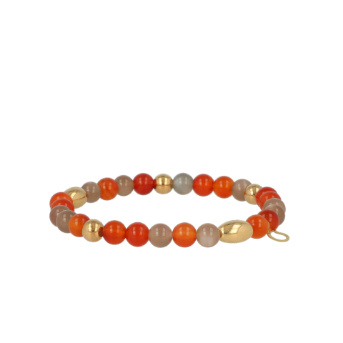 Sundrops | Bracelet Yellow gold | Moonstone - Carneol