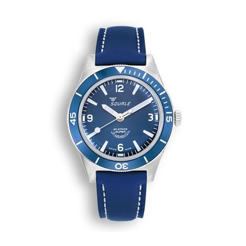 Squale Super-Squale Arabic Numerals Blue Leather | 38mm SUPERMBLBL.RLBL
