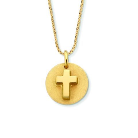 Minitials Signature Disc Necklace | 18ct Gold