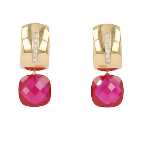 Varivello Set | Yellow Gold | Diamonds - Synthetic Ruby