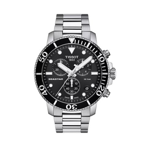Tissot Seastar 1000 Chronograph Black/Steel | 45.5mm T120.417.11.051.00