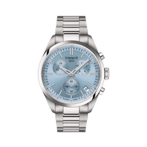 Tissot PR100 Chronograph Ice Blue | 40mm T150.417.11.351.00