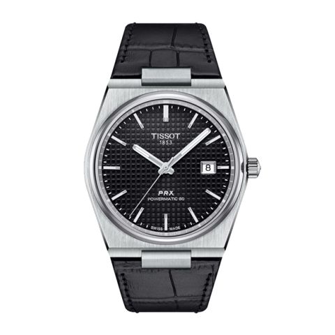 Tissot PRX Powermatic 80 Black Leather strap | 40MM T137.407.16.051.00