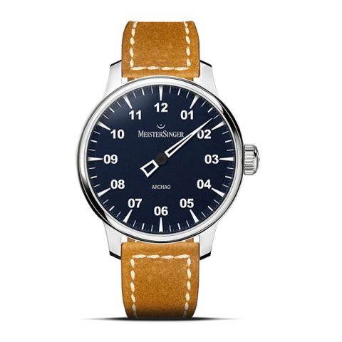 Meistersinger Archao AR908 Blue/Cognac | 43mm