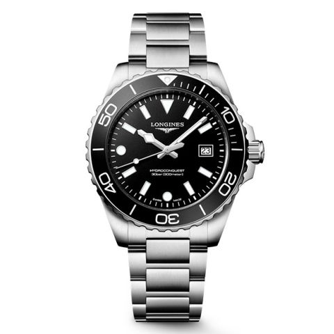 Longines Hydroconquest Quartz Black/ steel L3.769.4.56.6