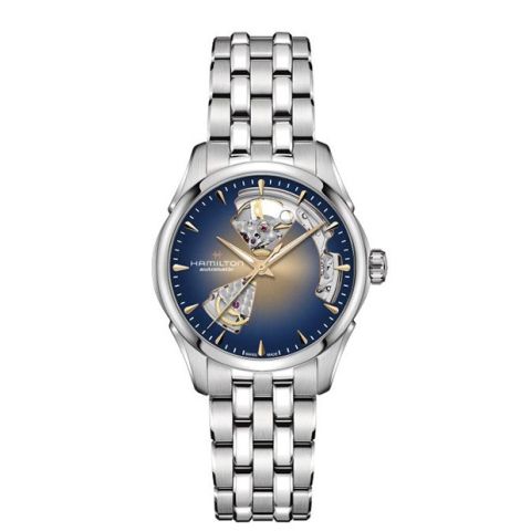 Hamilton Jazzmaster Open Heart Blue Gold Fume/Steel | 36mm 