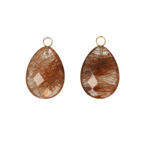 Varivello Pendants | Brown Rutile Quartz | 20 x 15 mm