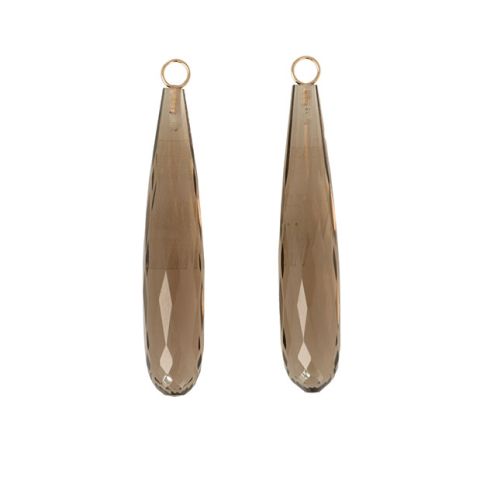 Varivello Pendants | Smoky Quartz | 40 x 8 mm