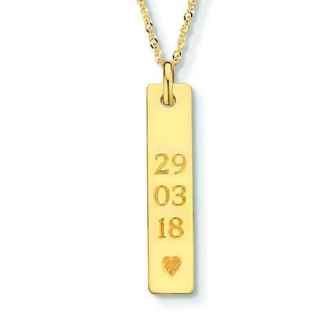 Minitials Vertical Charm | 18ct Gold