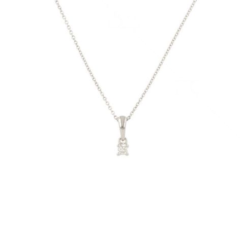 W | Diamond Pendant White Gold | 0.05ct