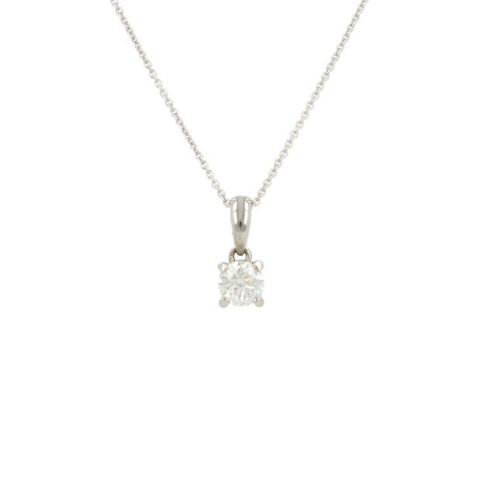W | Diamond Pendant White Gold | 0.50ct