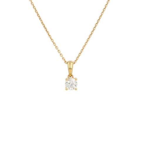 W | Diamond Pendant Yellow Gold | 0.40ct