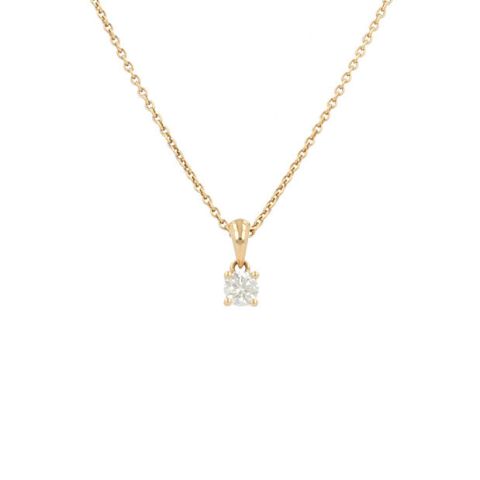 W | Diamond Pendant Yellow Gold | 0.20ct