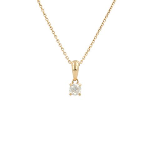 W | Diamond Pendant Yellow Gold | 0.30ct