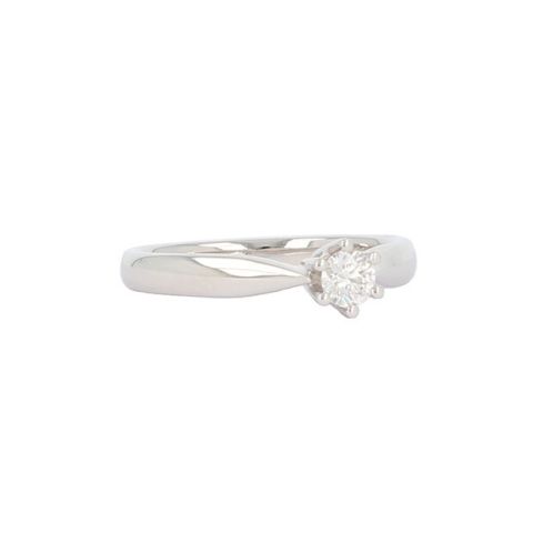 W | Diamond Solitaire Ring White Gold | 0.25ct