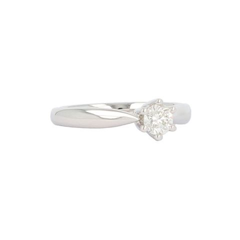 W | Diamond Solitaire Ring White Gold | 0.40ct