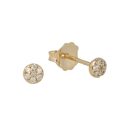 Yeva | Ear studs Yellow Gold | Diamond