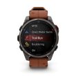 Garmin Fēnix 8 Pro carbon/brown leather | 47mm 010-03198-40