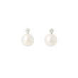 Sundrops | Ear Studs White Gold | Pearl & Diamond