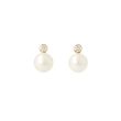 Sundrops | Ear Studs Yellow Gold | Pearl & Diamond