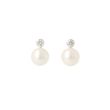 Sundrops | Ear Studs White Gold | Pearl & Diamond