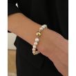 Sundrops | Bracelet Yellow Gold | Pearl light pink