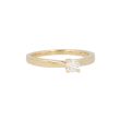 W | Diamond Solitaire Ring 4 Claws Yellow Gold | 0.25ct