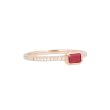 Yeva | Ring Pink Gold | Ruby Baguette