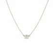 Sundrops | Necklace 14 Carat Yellow gold | Green Amethyst 6 x 6 mm