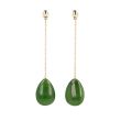 Sundrops | Earstuds Yellowgold Jade